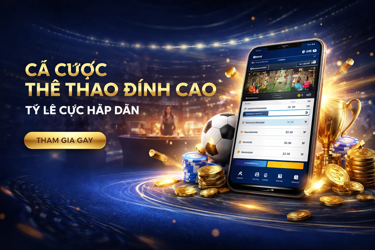 Hình ảnh sân vận động bóng đá với cầu thủ đang thi đấu